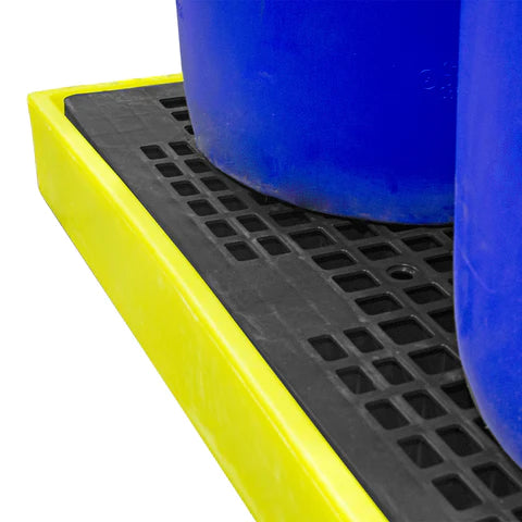 Green Yellow Bund Floor Suitable For 2 x 205ltr Drums 130ltr Bund