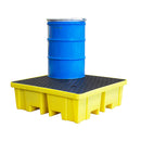 Royal Blue Spill Pallet With 4 Way FLT Access For 4 x 205 Litre Drums