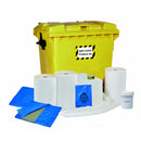 Royal Blue 11 Litre Oil Spill Kit With 4 Wheeled Bin & Drain Cover