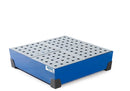 Light Gray Spill Tray For Small Containers Classic-Line, Steel, Paint, W Galv. Perf. Sh, 90 Litre