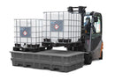 Dark Slate Gray Spill Pallet Pro-Line 2 IK In Polyethylene (PE) For 2 IBCs, With Galvanised Grid
