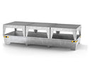 Light Gray Spill Pallet Pro-Line In Steel For 3 IBCs, Galvanised, 3 Dispensing Platforms