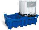 Dark Slate Blue Spill Pallet Classic-Line In Polyethylene (PE) For 2 IBCs