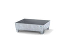 Gray Spill Pallet Classic-Line In Steel For 1 Drum Galv., Accessible Underneath, No Grid