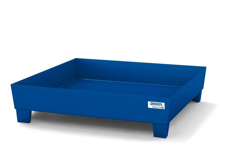 Midnight Blue Spill Pallet Classic-Line In Steel For 1 Drum Painted, Accessible Underneath, No Grid