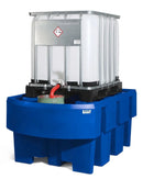 Midnight Blue Spill Pallet Classic-Line In Polyethylene (PE) For 1 IBC, With Dispensing Area