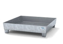 Gray Spill Pallet Classic-Line In Steel For 1 Drum Galv., Accessible Underneath, No Grid