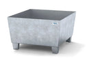 Gray Spill Pallet Classic-Line In Steel For 1 Drum Galv., Accessible Underneath, No Grid