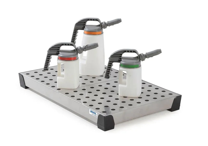 Gray Spill Tray For Small Containers Pro-Line In St Steel, With St Steel Perf Sheet,30 Litres