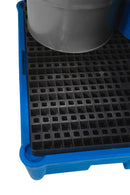 Dark Slate Gray Spill Pallet Classic-Line In Polyethylene (PE) For 4 Drums, With PE Grid
