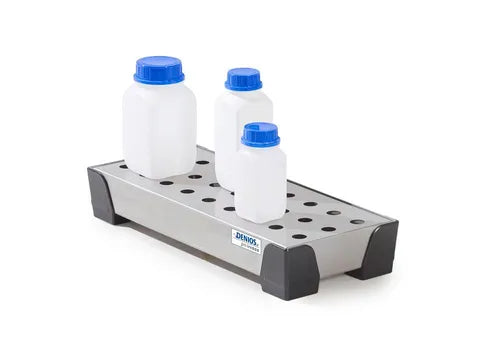 Light Gray Spill Tray For Small Containers Pro-Line In St Steel, With St Steel Perf Sheet, 7 Litres