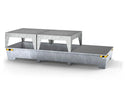 Gray Spill Pallet Pro-Line In Steel For 3 IBCs, Galvanised, 2 Dispensing Platforms and 1 Grid