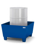 Light Gray Spill Pallet Classic-Line In Steel For 1 Drum Painted, Accessible Underneath, No Grid