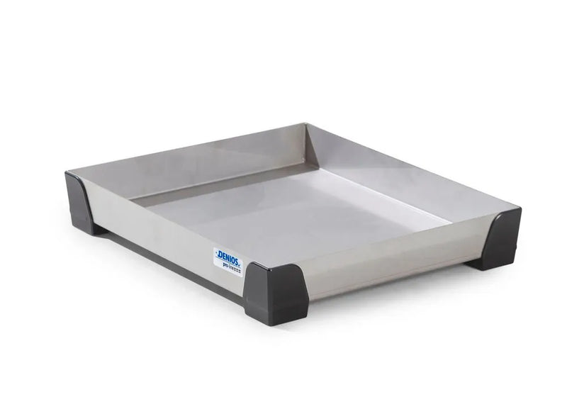 Gray Spill Tray For Small Containers Pro-Line In Stainless Steel, No Perf Sheet, 15 Litres