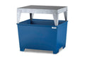 Dark Slate Blue Spill Pallet Classic-Line In Steel For 1 IBC, Painted, Dispensing Platform