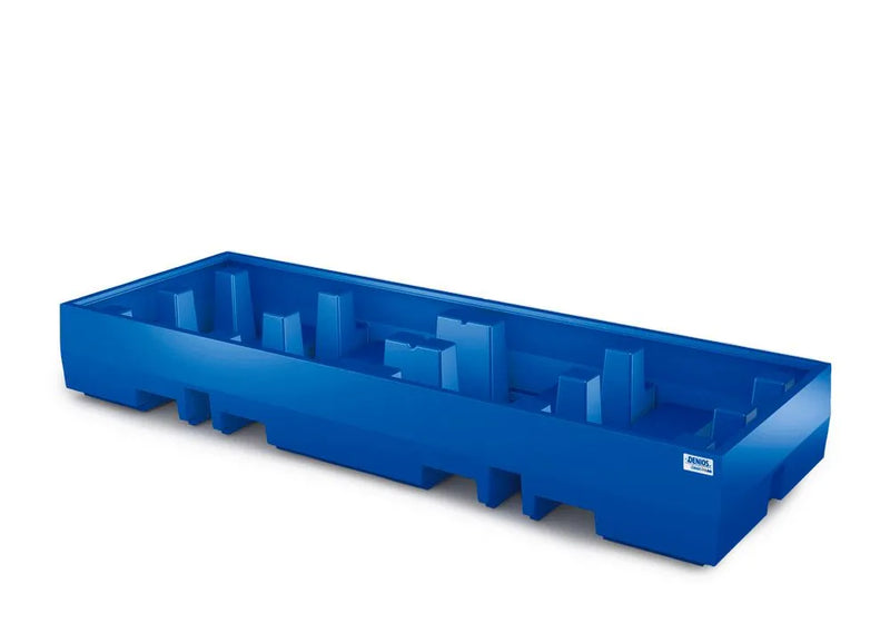 Dark Cyan Spill Pallet Classic-Line In Polyethylene (PE) For 4 Drums, Without Grid