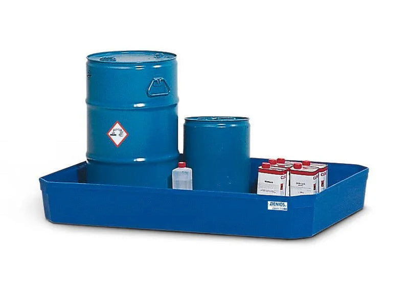 Dark Cyan Spill Tray For Small Containers Classic-Line In Polyethylene (PE) Without Grid, 136 Litres