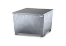 Dark Gray Spill Pallet Classic-Line In Steel For 1 IBC, Galvanised, grid