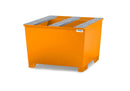Dark Orange Spill Pallet Base-Line In Steel For 1 IBC, Painted, Support Profile