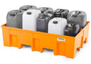 Dark Orange Spill Pallet Base-Line In Polyethylene (PE), Without Grid