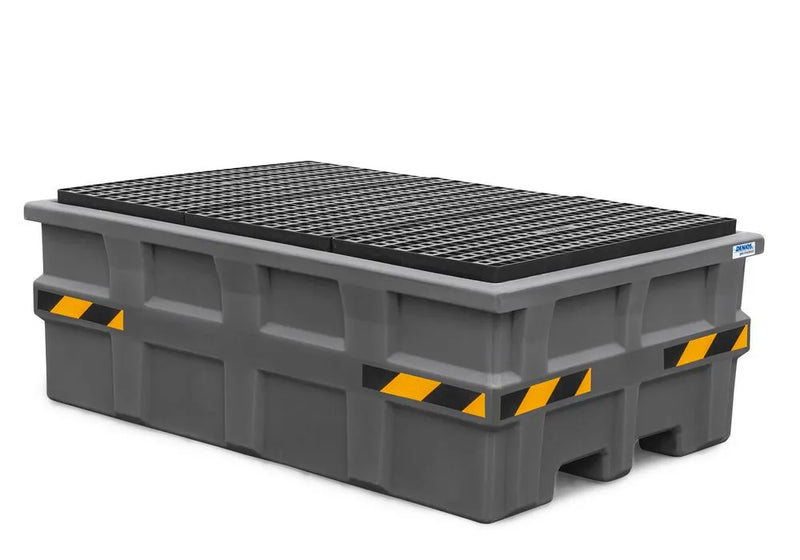 Dark Slate Gray Spill Pallet Pro-Line In Polyethylene (PE) For 4 Drums, With Grid and Leak Indicator
