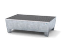 Gray Spill Pallet Classic-Line In Steel For 2 Drums, Galv., Access. Underneath, With Grid