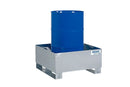 Gray Spill Pallet Classic-Line In Steel For 1 Drum, Galv., Access. Underneath, Drum Support