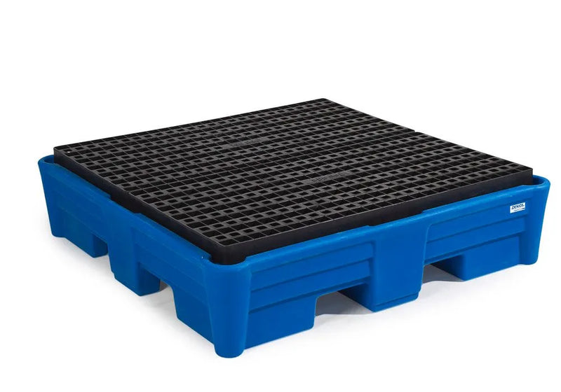 Dark Slate Gray Spill Pallet Classic-Line In Polyethylene (PE) For 4 Drums, With PE Grid
