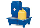 Light Goldenrod Spill Tray For Small Containers Classic-Line In Polyethylene (PE) With Feet And Galv. Grid, 71 Litre