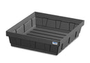 Dark Slate Gray Spill Tray For Small Containers Base-Line In Polyethylene (PE) Without Grid, 12 Litres