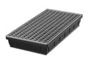 Dark Slate Gray Spill Tray For Small Containers Base-Line In Polyethylene (PE) With Galvanised Grid, 24 Litres