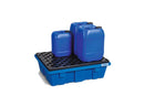 Steel Blue Spill Tray For Small Containers Classic-Line In Polyethylene (PE) With PE Grid, 69 Litres