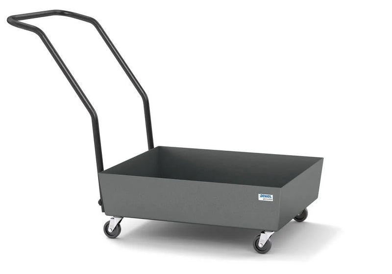 Dim Gray Mobile Spill Pallet Pro-Line In Steel For 1 x 60 l Drum, Painted, No Grid, Elec. Cond.