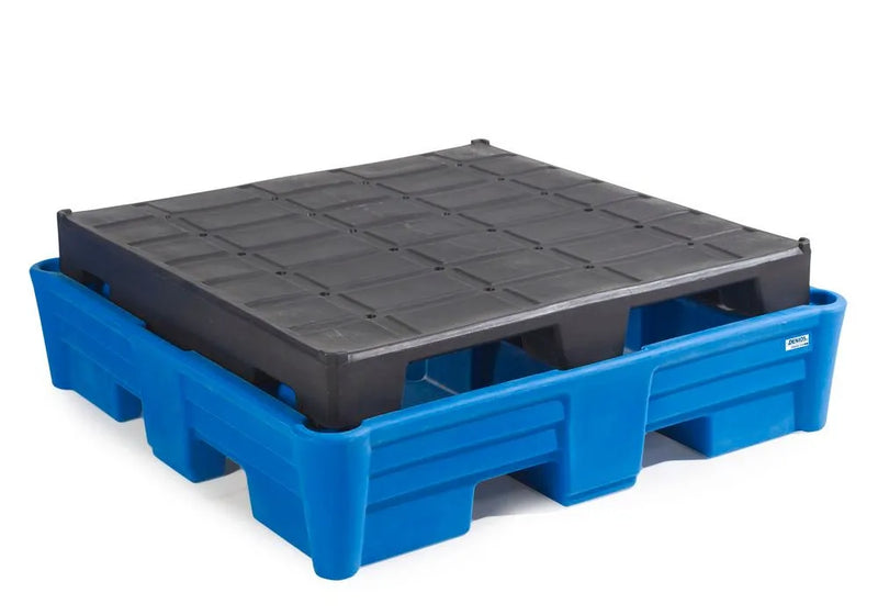 Dark Slate Gray Spill Pallet Classic-Line In Polyethylene (PE) for 4 Drums, With PE Pallet