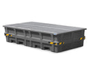 Dark Slate Gray Spill Pallet Pro-Line 2 IK In Polyethylene (PE) For 2 IBCs, With Galvanised Grid