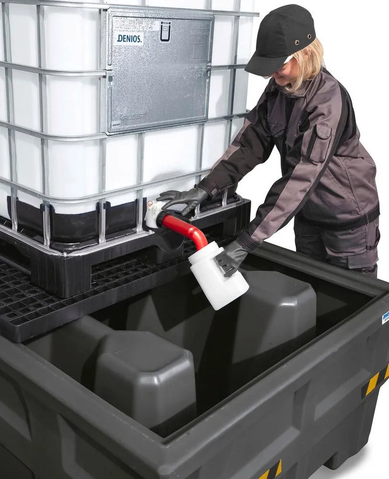 Dark Slate Gray Spill Pallet Pro-Line In Polyethylene (PE) For 1 IBC, With PE Grid